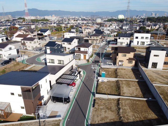 かがやきの郷３期　36号地の前面道路含む現地写真