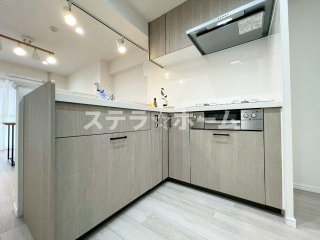 プレシオ野江のキッチン|コンパクトなキッチンで掃除もラクラク