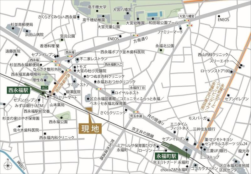 ルフォンリヴェント杉並永福の地図