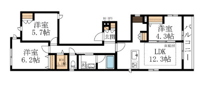 フルリ・シュシュの間取り|★１フロア１世帯★
