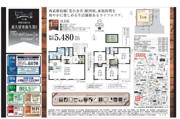 【Livele Garden.S】東久留米弥生第２のその他|〇本物件の売主が作成した販売用図面です〇