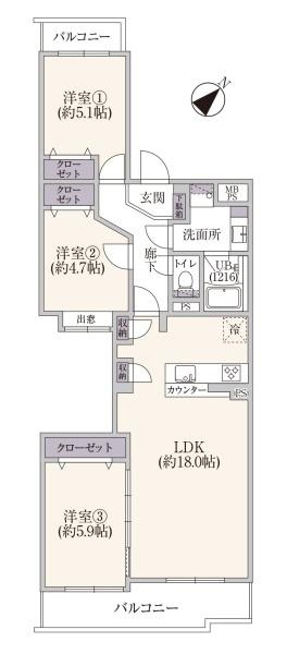 鴨居第1ハイツイーストヒル