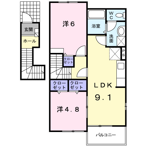 グリーンハイツＩＫＥＤＡ・Ｂの間取り