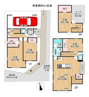 【間取り】 | 志村坂上駅エリア 4LDK築浅戸建て | 延床面積100平米超えの広さがある4LDK＋2WICタイプ
1階・2階にトイレがあるのは嬉しいですね♪