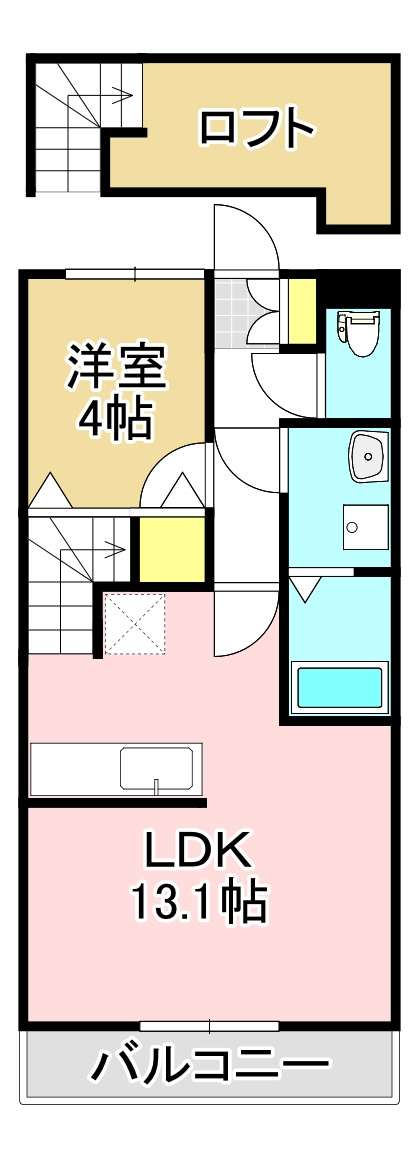 ジェニファー24　Ａ棟の間取り