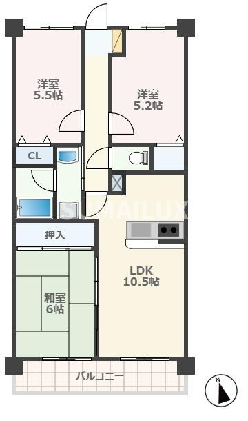 ライオンズマンション坪井川遊水公園の間取り
