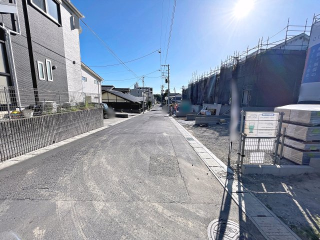 新築戸建・新築建売　郡山市菜根第8　桜小・第三中の前面道路含む現地写真|前面道路