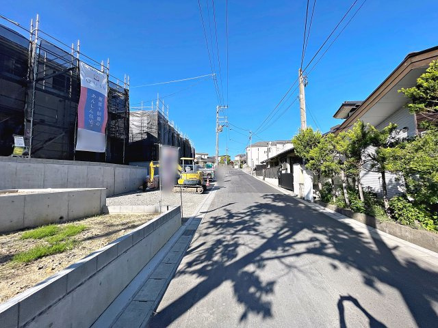 新築戸建・新築建売　郡山市菜根第8　桜小・第三中の前面道路含む現地写真|前面道路