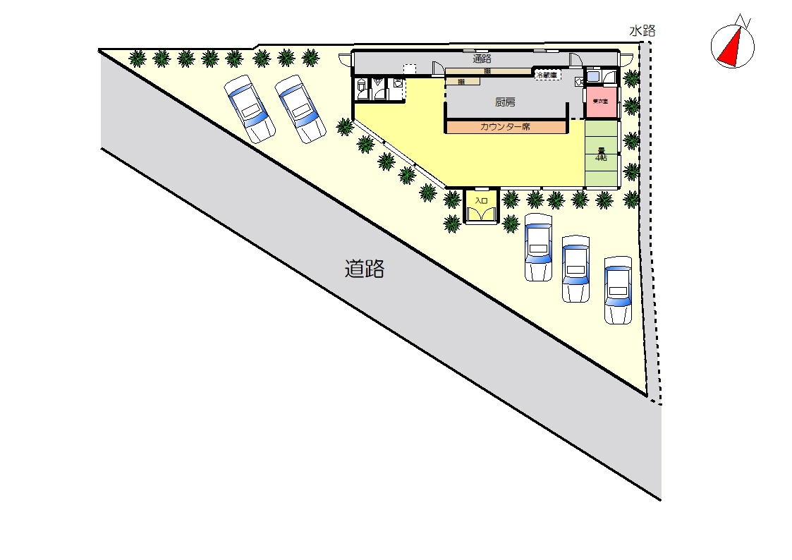 丹波市青垣町小倉の店舗の区画図