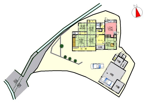 丹波市青垣町稲土の中古一戸建の区画図