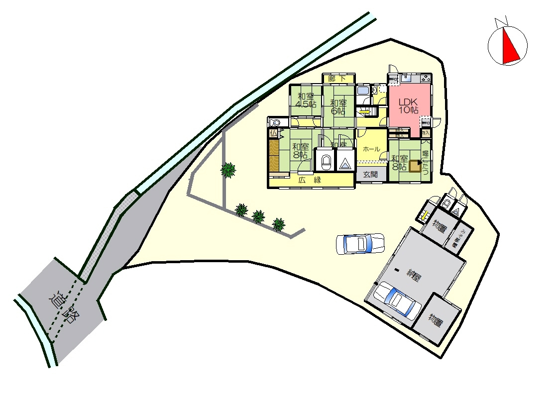 丹波市青垣町稲土の中古一戸建の区画図
