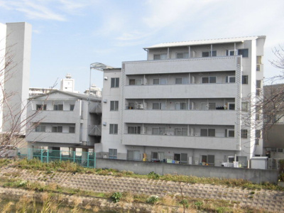 【外観】 | リバーサイドビューフラット | 白基調の綺麗なマンションです。