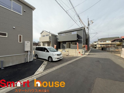 【前面道路含む現地写真】 | 武蔵村山市神明新築全8棟