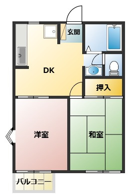 【間取り】 | 使いやすい2DKの間取りです！