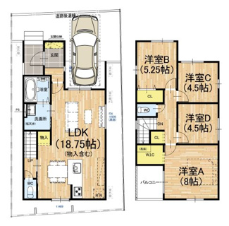 【間取り】 | 宇治市大久保町旦椋　新築戸建