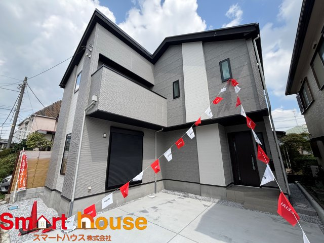 【外観】 | 相模原市南区相南　新築１棟 | オシャレな外観は、人の目を引くだけではなく自慢したくなりますね！植木を置いたりアレンジは、自由です。自分の好みに仕上げましょう♪