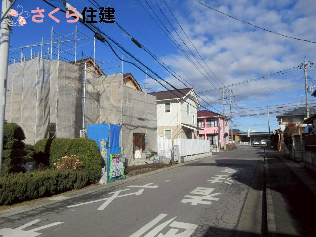 ハートフルタウン鹿沼市栄町1丁目19番　A号棟の前面道路含む現地写真|令和8年2月完成予定◎