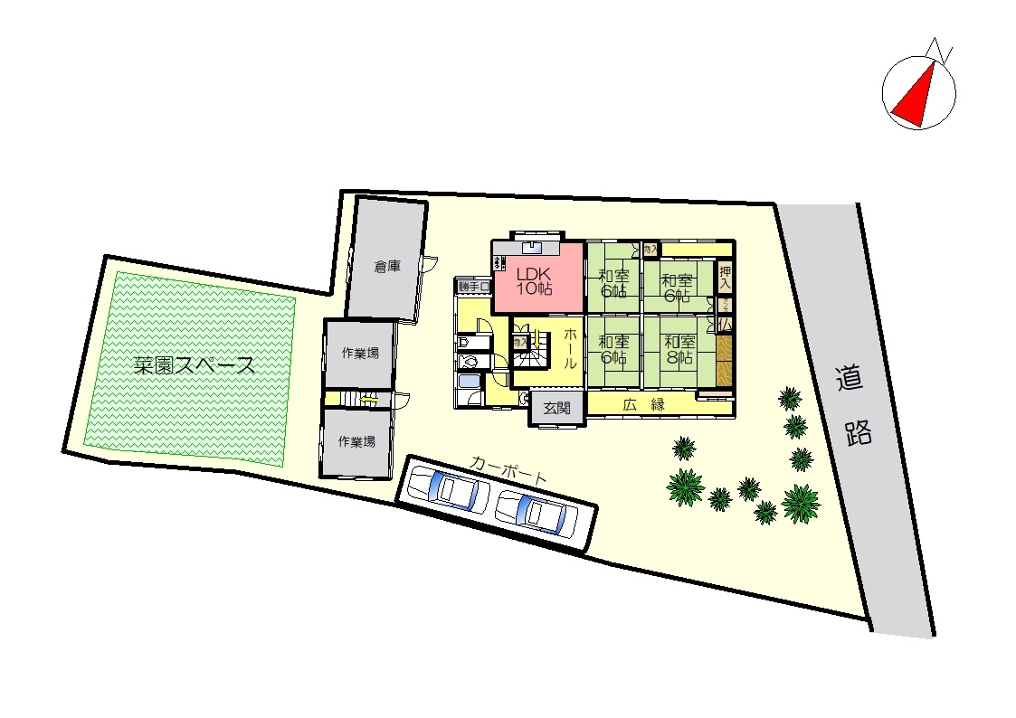 丹波市青垣町小稗の中古一戸建の区画図
