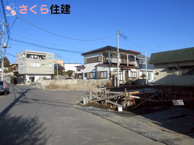 宇都宮市鶴田町27期　1号棟の前面道路含む現地写真|角地になります