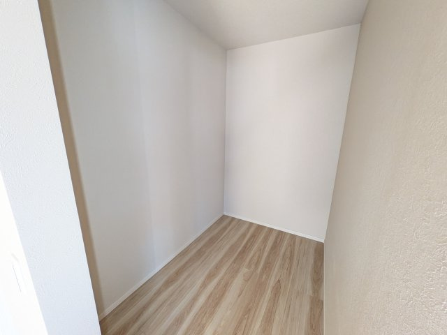 守谷市松ケ丘5期　新築戸建　２号棟の収納|大容量のウォークインクローゼット。衣類はもちろん、スーツケースや季節の家電もまとめて収納でき、居室空間をすっきりと保ちます。