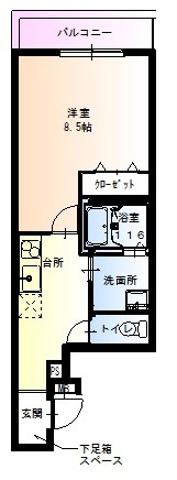 フジパレス我孫子前Ⅱ番館の間取り