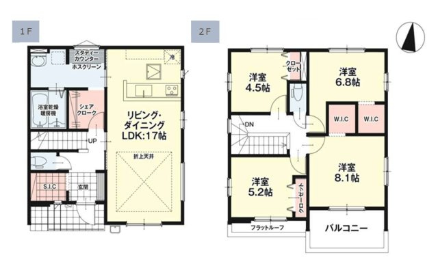 大野城市乙金東1丁目台1-2棟（2号棟）の区画図|配置図（2号棟）