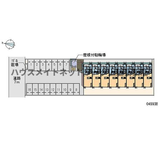 レオネクスト銀河鉄道の駐車場|駐車場配置図