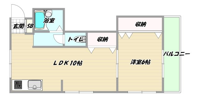 大阪市東淀川区東中島１丁目の賃貸マンションの間取り