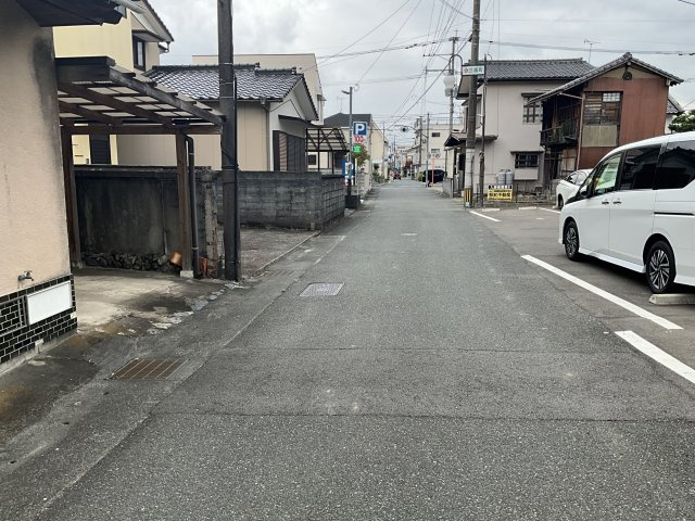 朝倉市甘木　売り土地の前面道路含む現地写真|前面道路含む現地写真です