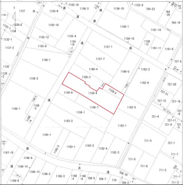 朝倉市甘木　売り土地の地図