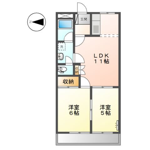 ルミナス八幡の間取り