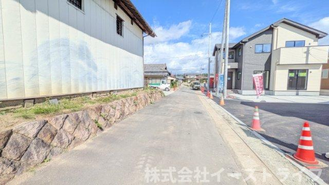 【新築戸建】　いわき市平中神谷1期　全4棟の前面道路含む現地写真|西側3.7ｍ公道