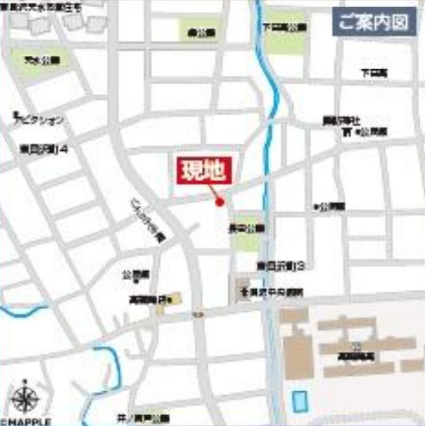 高崎市東貝沢3丁目　限定１棟　ハートフルタウン　新築建売の地図