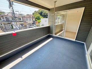 【バルコニー】 | 安佐北区落合南3（玖村駅）全2区画　NO1【P2台可】 | 南面向きの広めのバルコニーは、２部屋に明るい日差しを取り込みます☆２部屋から出入り可能です☆