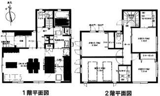 【間取り】 | 南区宇品御幸5（海岸通駅）限定1棟【外構込み】 | 16帖リビング☆2階4室☆ファミリータイプ4LDK☆各居室に収納☆南向きの間どりプラン☆