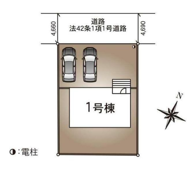 下妻市高道祖第4　新築戸建の区画図