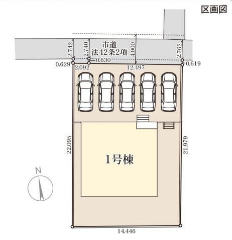 石岡市府中2期　新築戸建の区画図