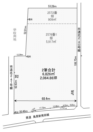 【土地図】 | 新潟市北区太郎代　売地　2064坪
