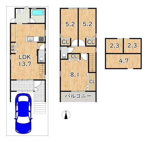 【間取り】 | K41339-紫竹