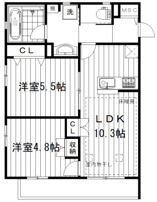 仮称）高円寺南５丁目メゾンの間取り