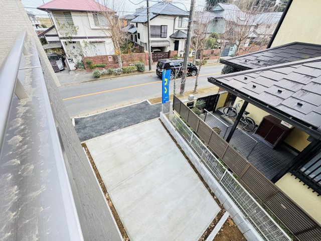 柏市花野井新築戸建【花野井小学校：7分】の展望|バルコニーより道路側眺望