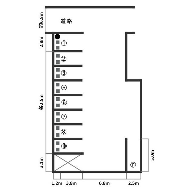 蔵前3丁目12番6駐車場の間取り