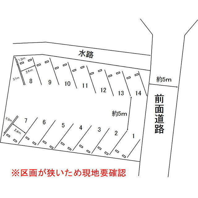 岐阜市東中島１丁目の駐車場の間取り