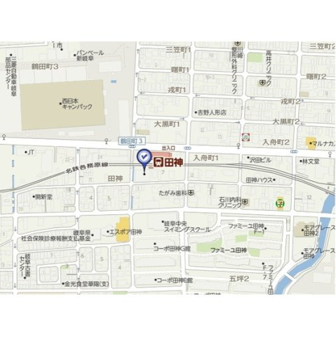岐阜市田神の駐車場の外観