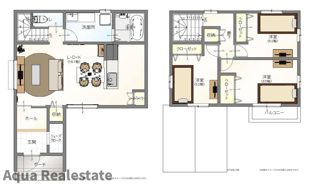 高松市高松町の新築一戸建の間取り
