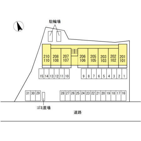 D-ROOM桜雲の駐車場