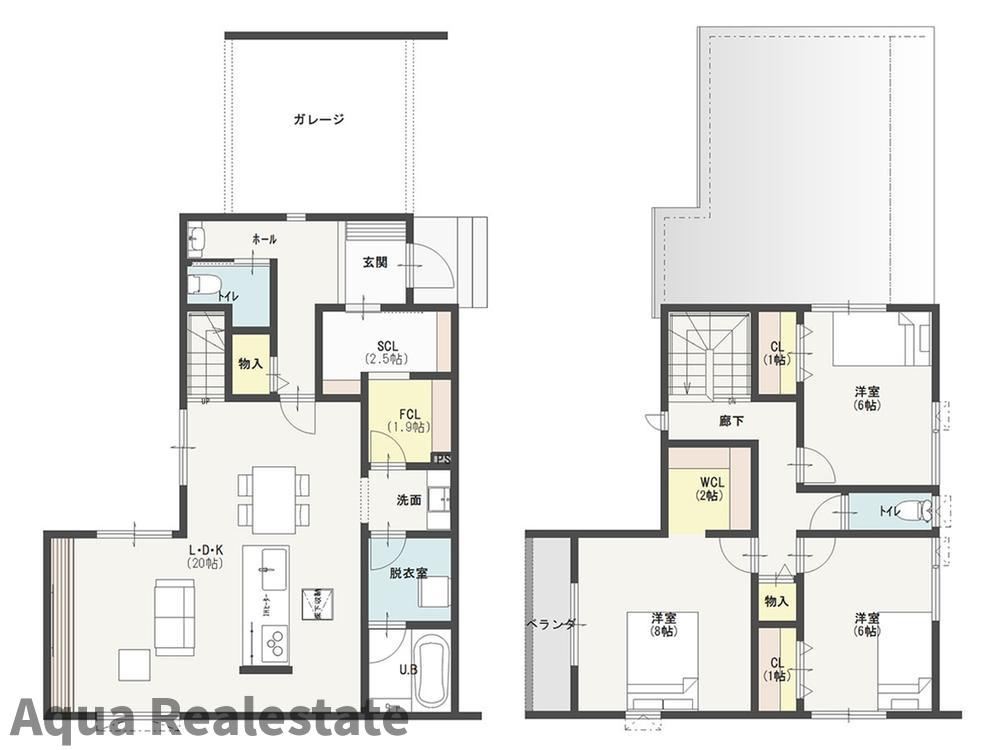 高松市林町　未入居モデルハウスの間取り