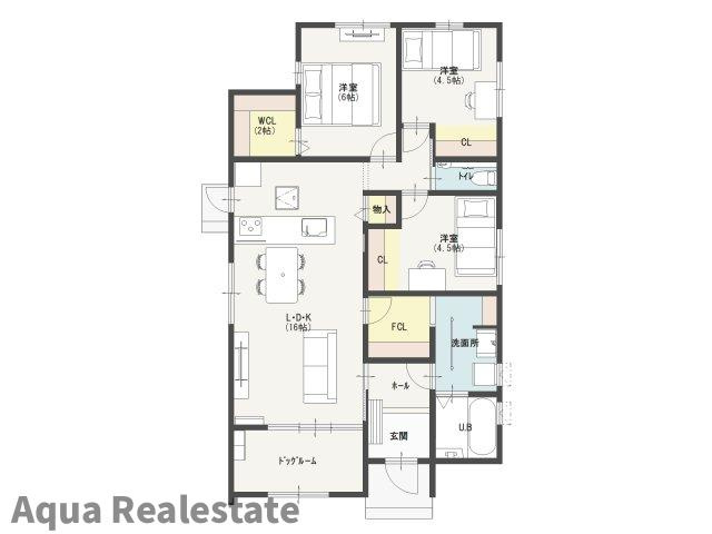 高松市香川町大野の新築一戸建の間取り