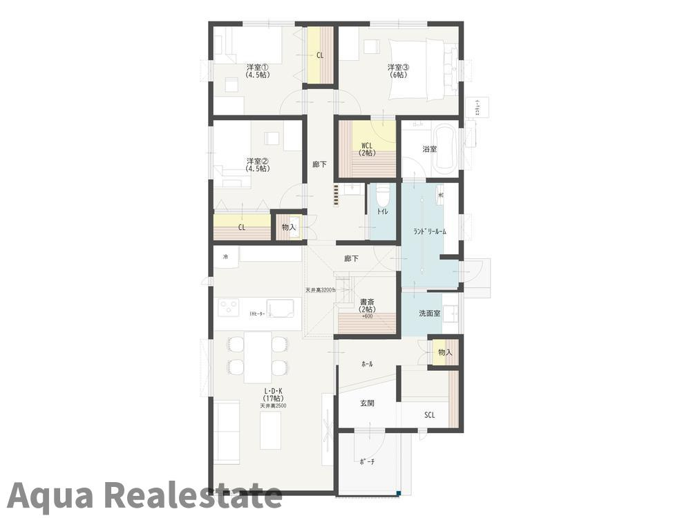さぬき市長尾西の新築一戸建の間取り