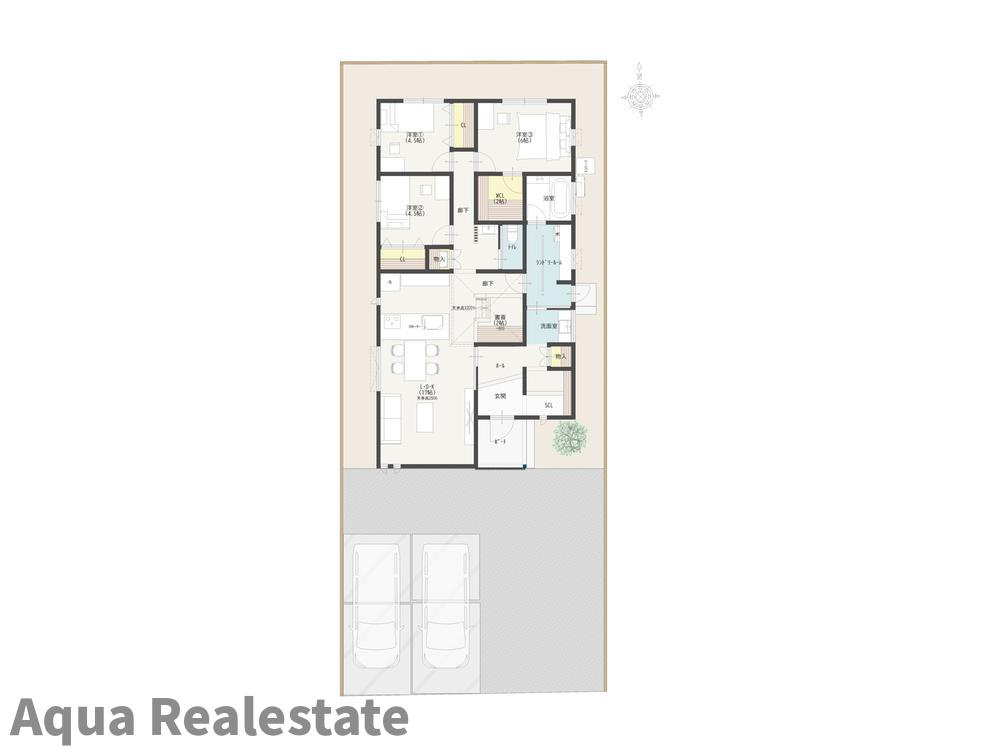 さぬき市長尾西の新築一戸建の区画図